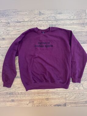 Big Fan of Human Rights Sweatshirt Size Large